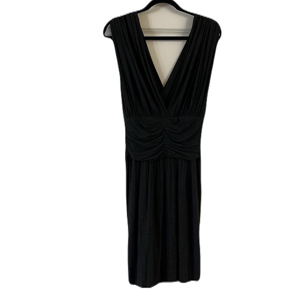 Robert Rodriguez Designer Charcoal Deep V Neck Sleeveless Dress Size M - Picture 2 of 9